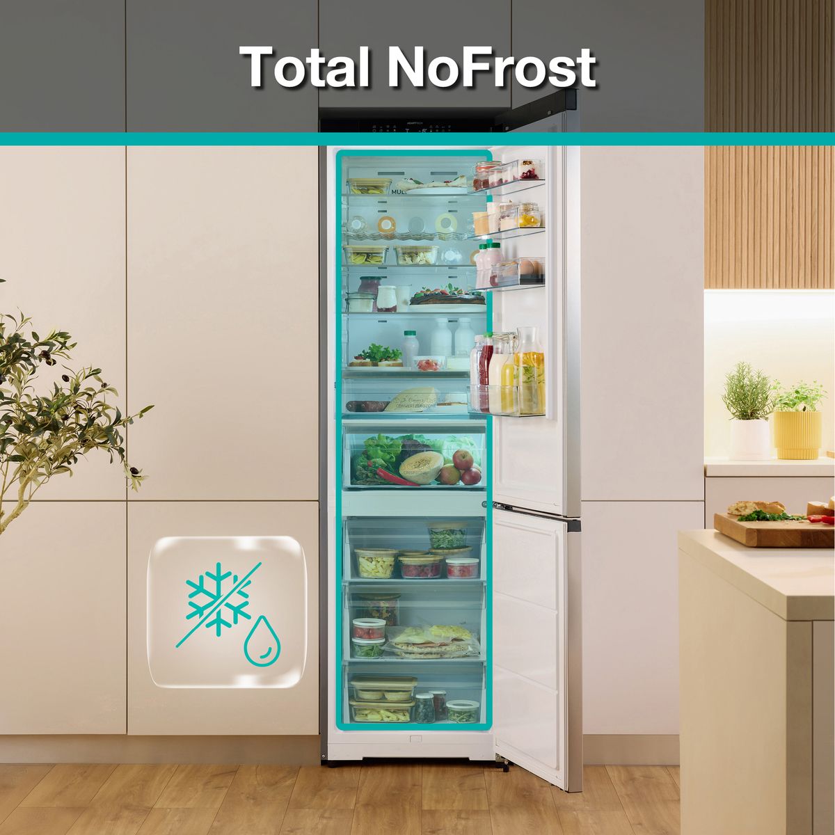 Réfrigérateur combiné NRB620C61X4WFE couleur unique, GORENJE