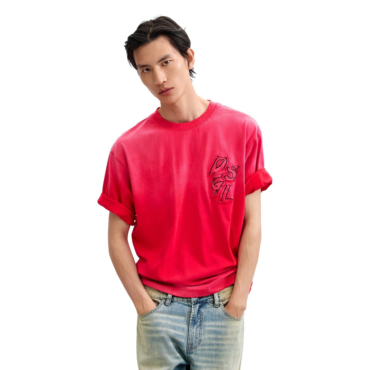 T-shirt brodée Mickey™ rouge, DESIGUAL