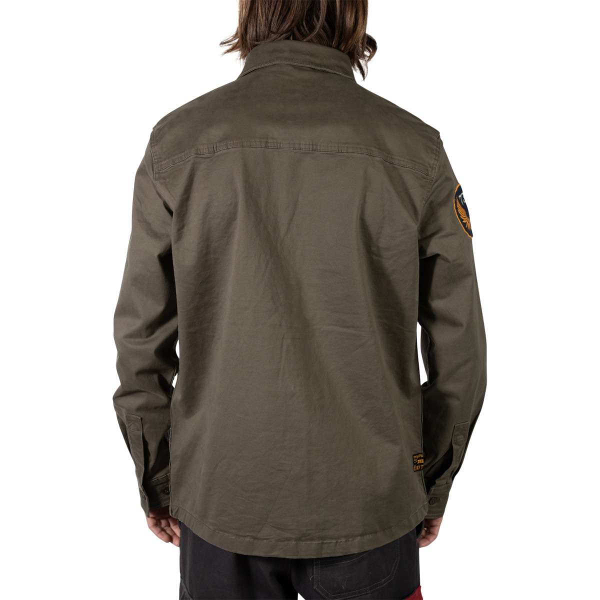 Surchemise coton droit vert, DAYTONA