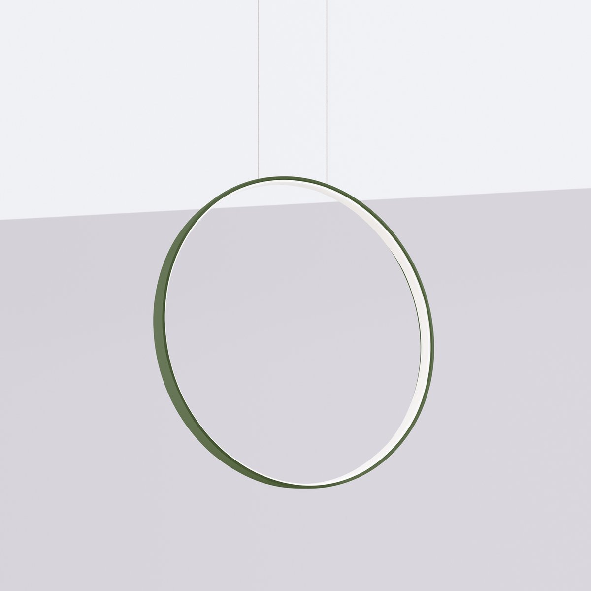 Suspension Aluminium Vert Olive LED 1 Rio vert olive, EDEN
