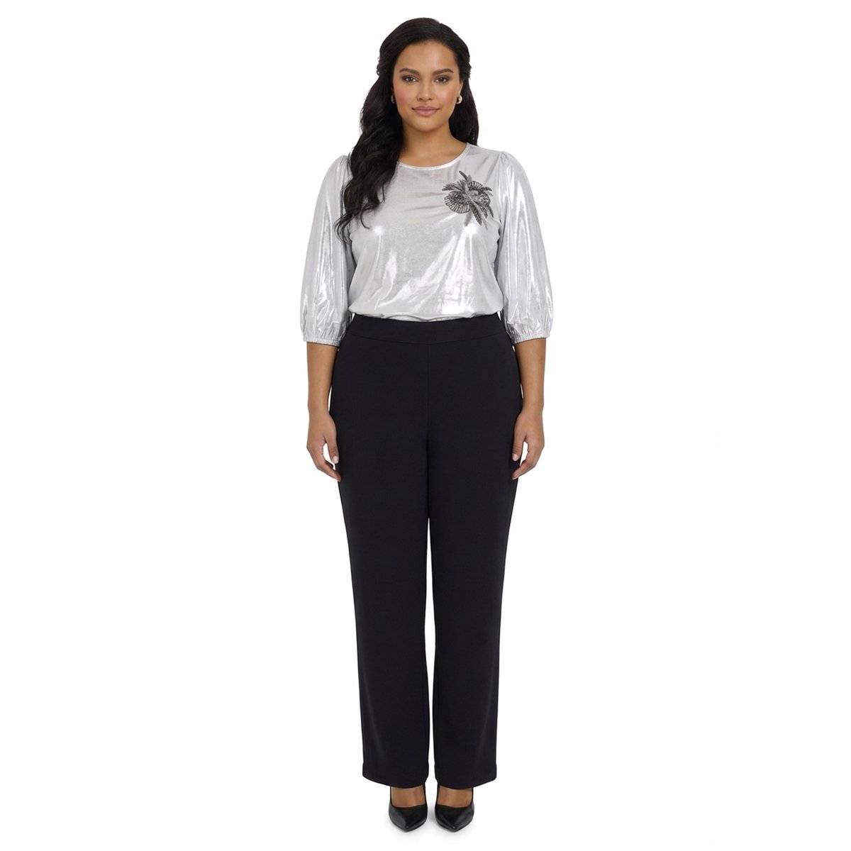 Pantalon Flare Fit noir, YOEK