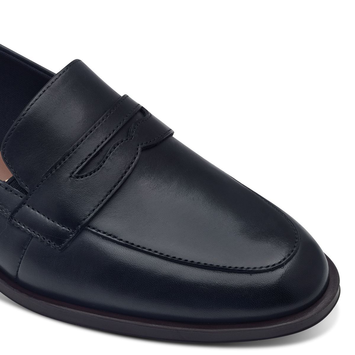 Slipper en cuir bleu marine, TAMARIS