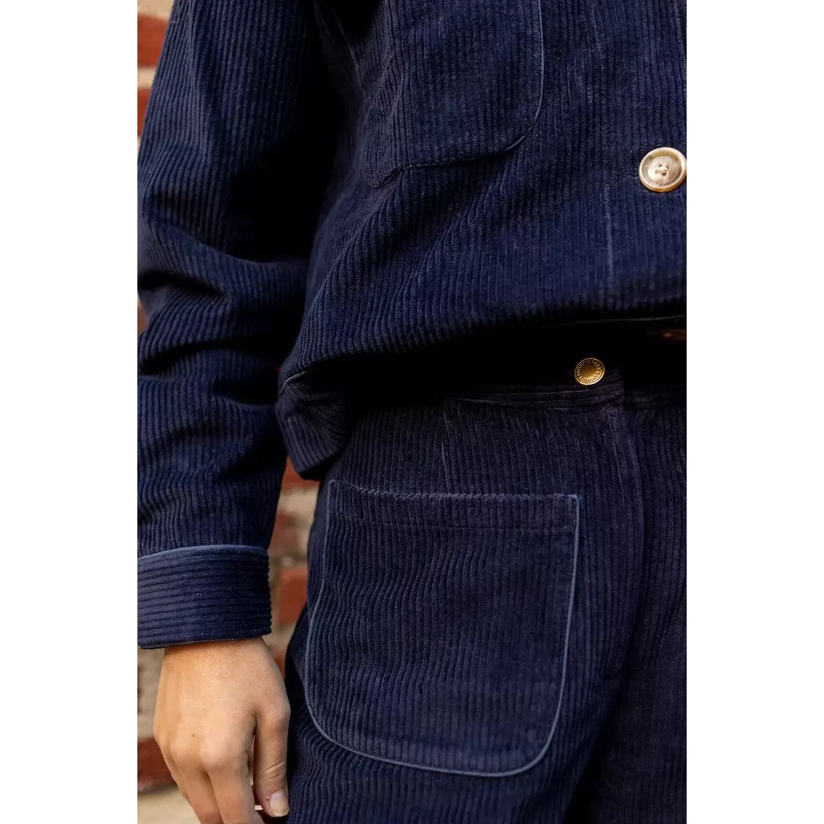 Veste en velours côtelé, KURTA indigo, APACHES COLLECTIONS