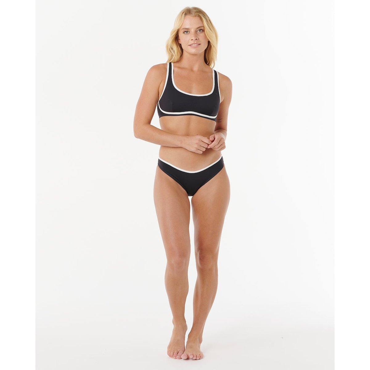 Haut de maillot de bain brassière Crop MIRAGE FUSION noir, RIP CURL