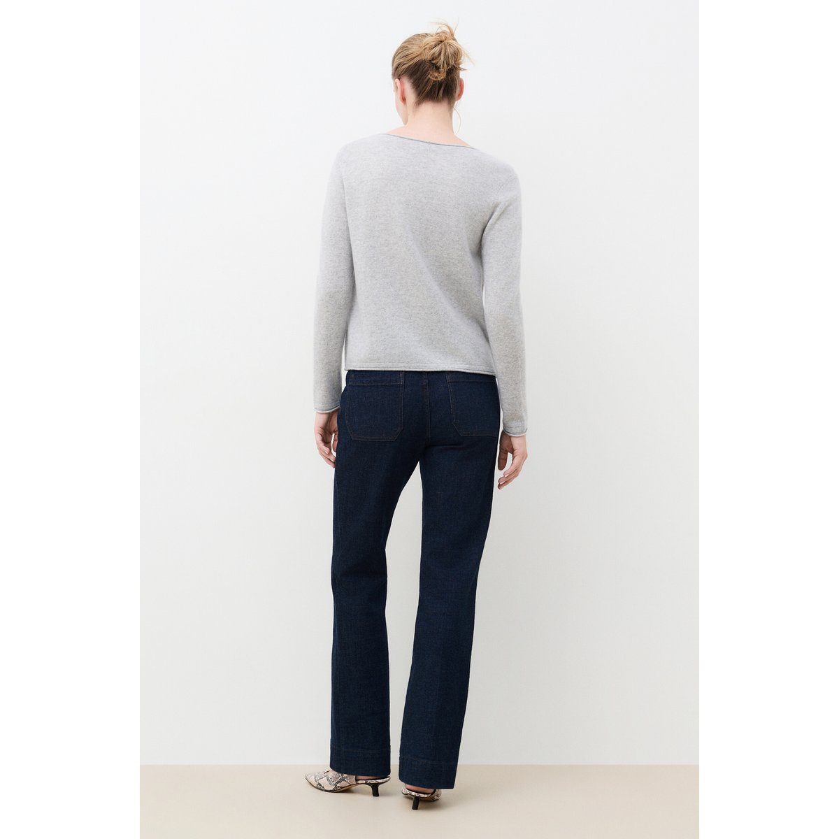 Pull droit cachemire MSANDY gris, CAROLL