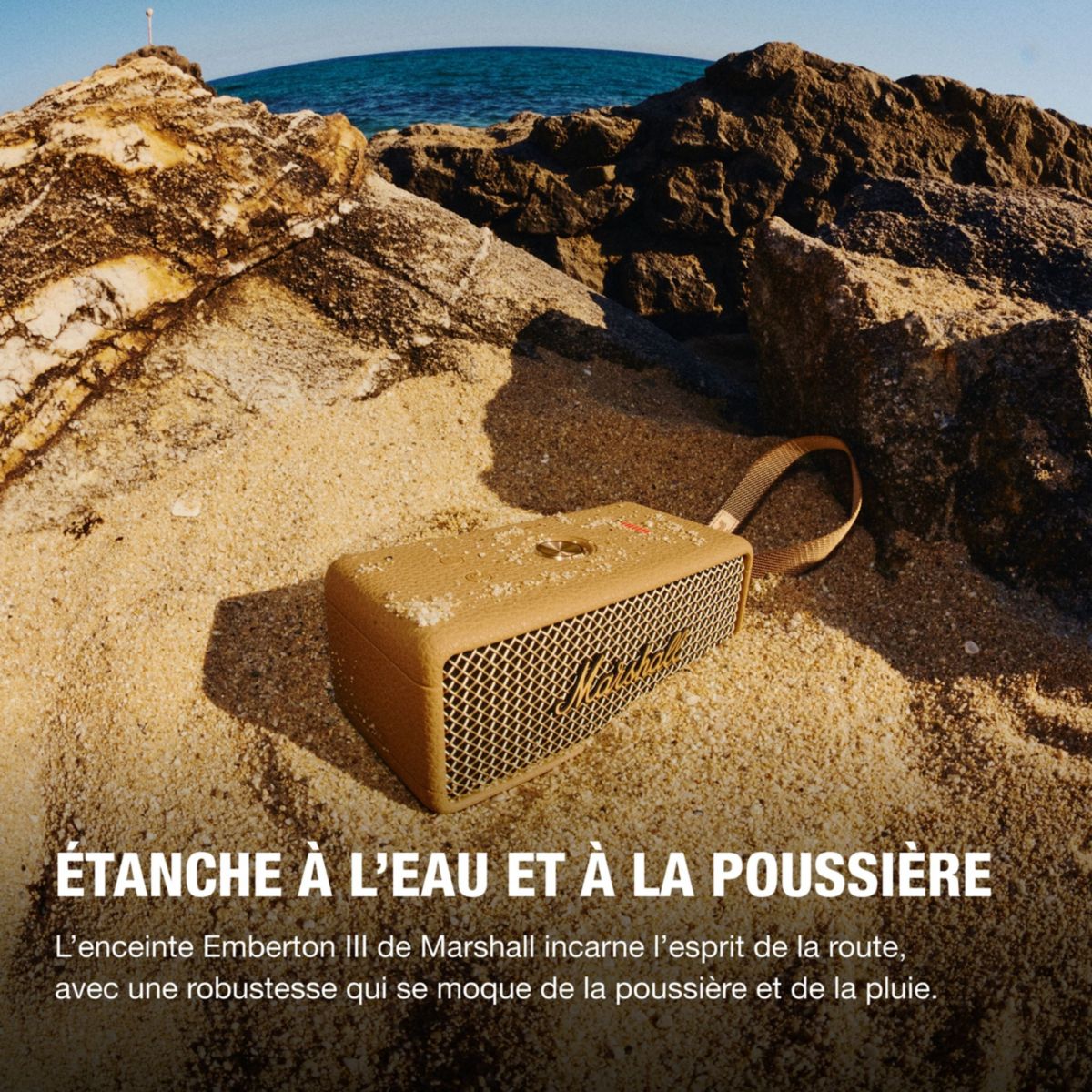 Enceinte portable Emberton III Vivid Brown - Bluetooth, étanche, autonomie 32h couleur unique, MARSHALL