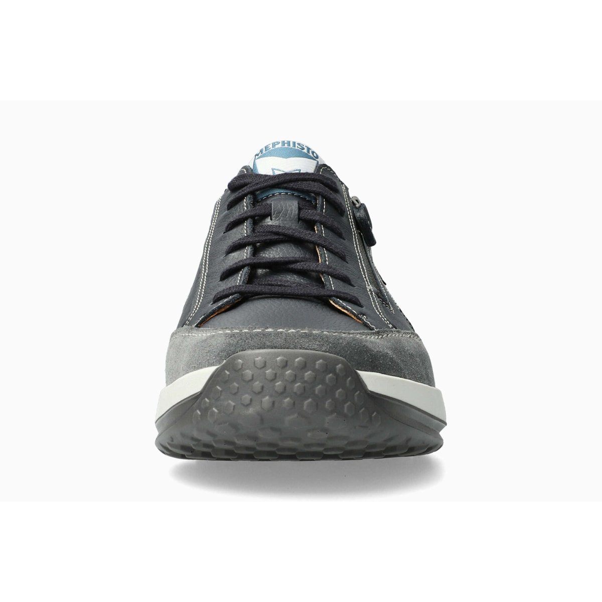 Baskets en cuir SACCO gris metallique p5145103, MEPHISTO
