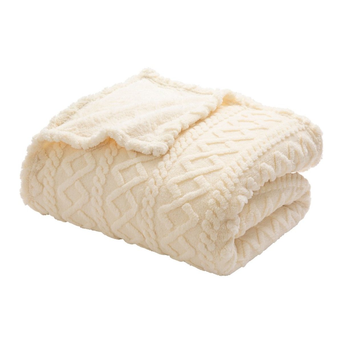 Couverture 2 Personnes Sherpa Xxl 240x220 Coloris Beige beige, DECORATIE