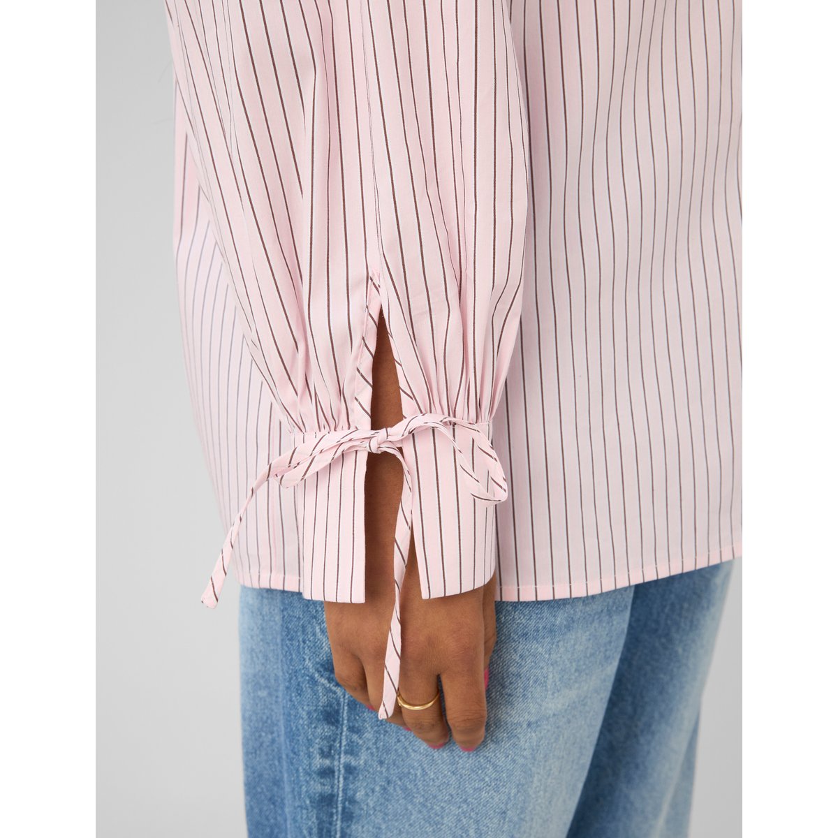 Chemise rayée oversize rose pâle, BZB