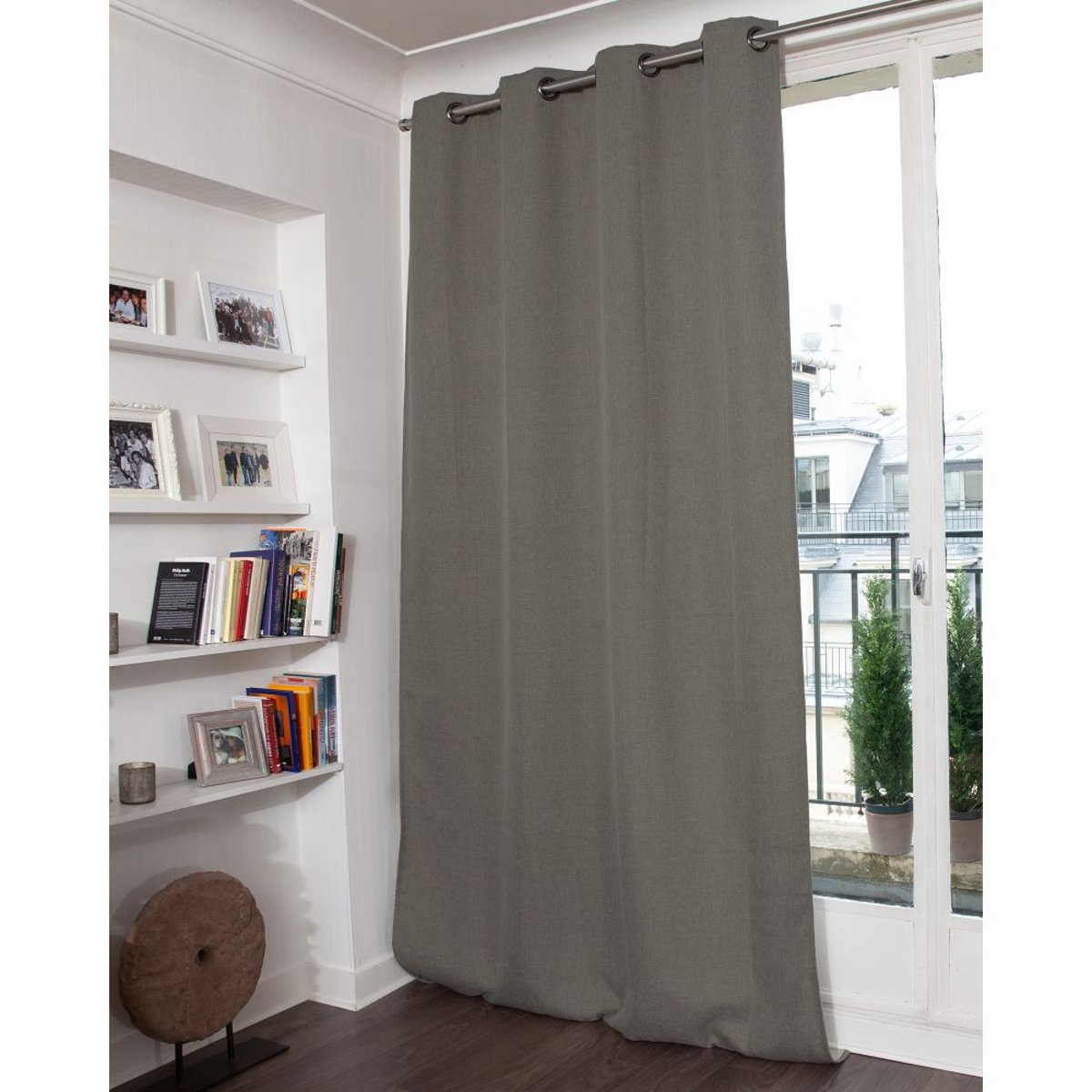 Rideau Phonique Oeillets MARS gris mc740, MOONDREAM