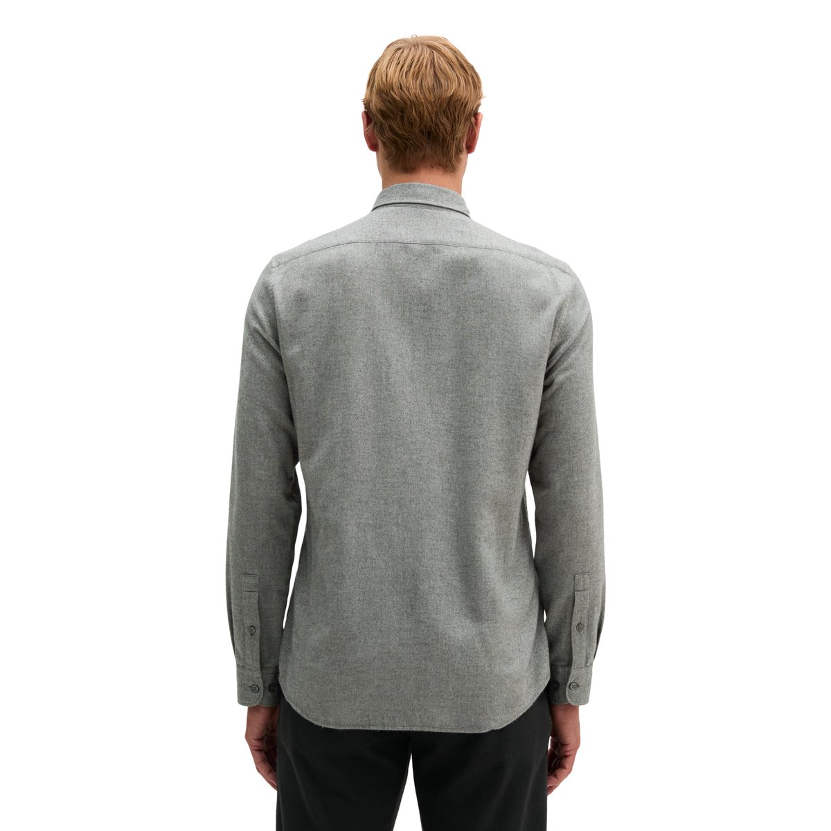 Chemise en flanelle, coupe ajustée en un mélange doux de coton bio et de lyocell gris, MARC O'POLO