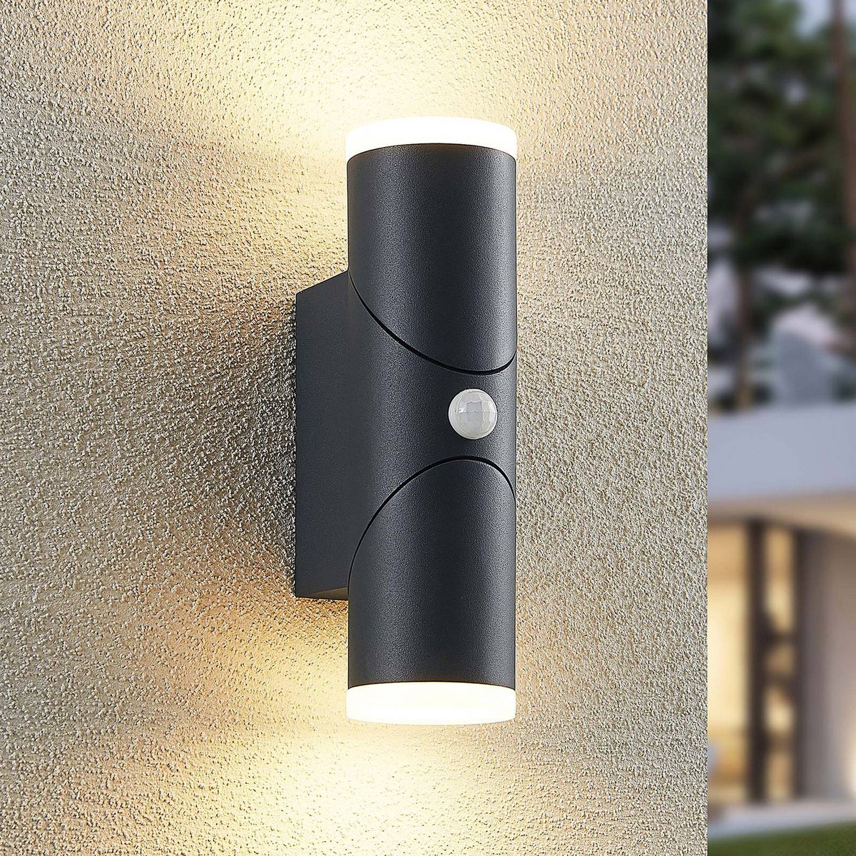Applique extérieure en aluminium moderneLED gris foncé (ral 7016), LINDBY