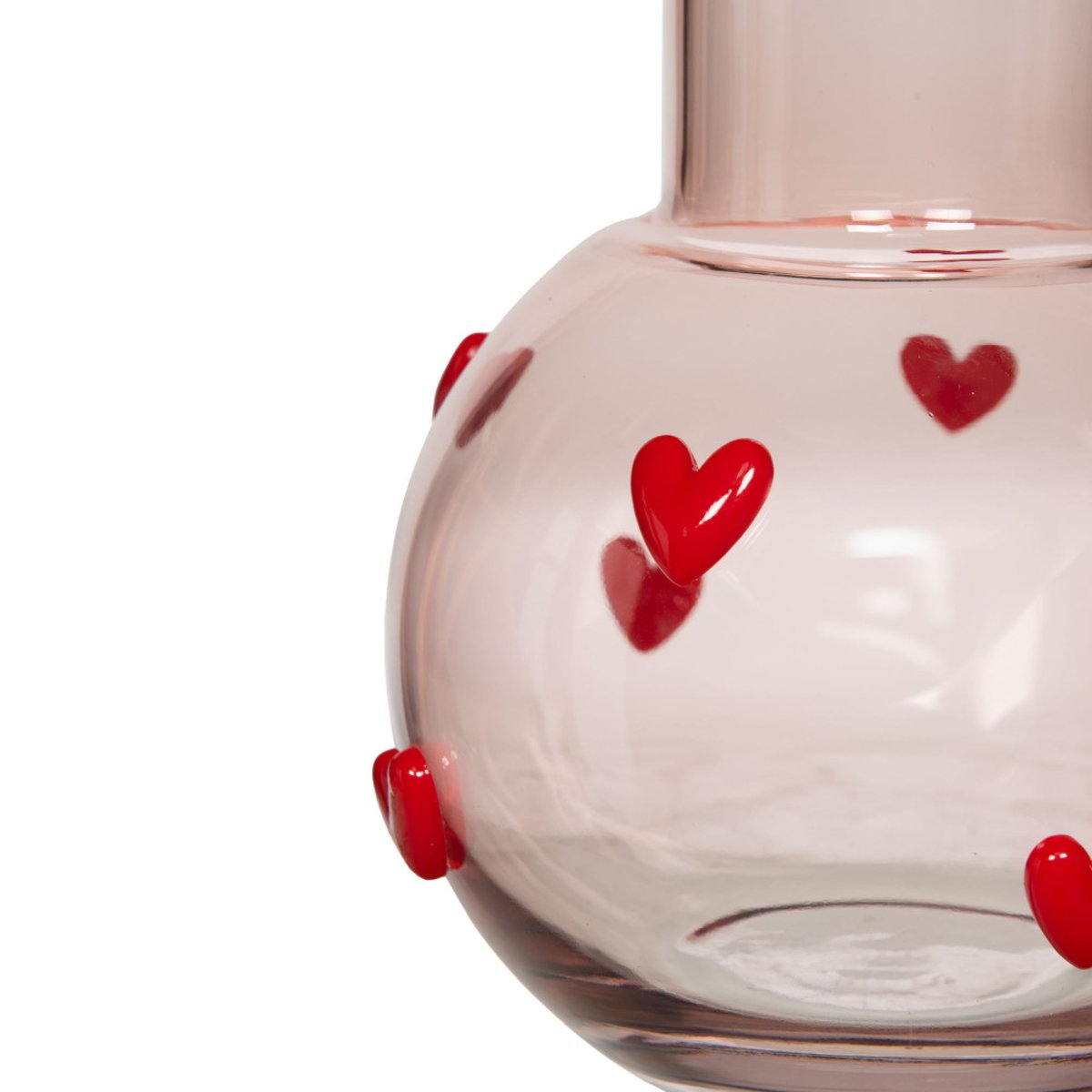 Vase verre Cœur 17 rose, AMADEUS