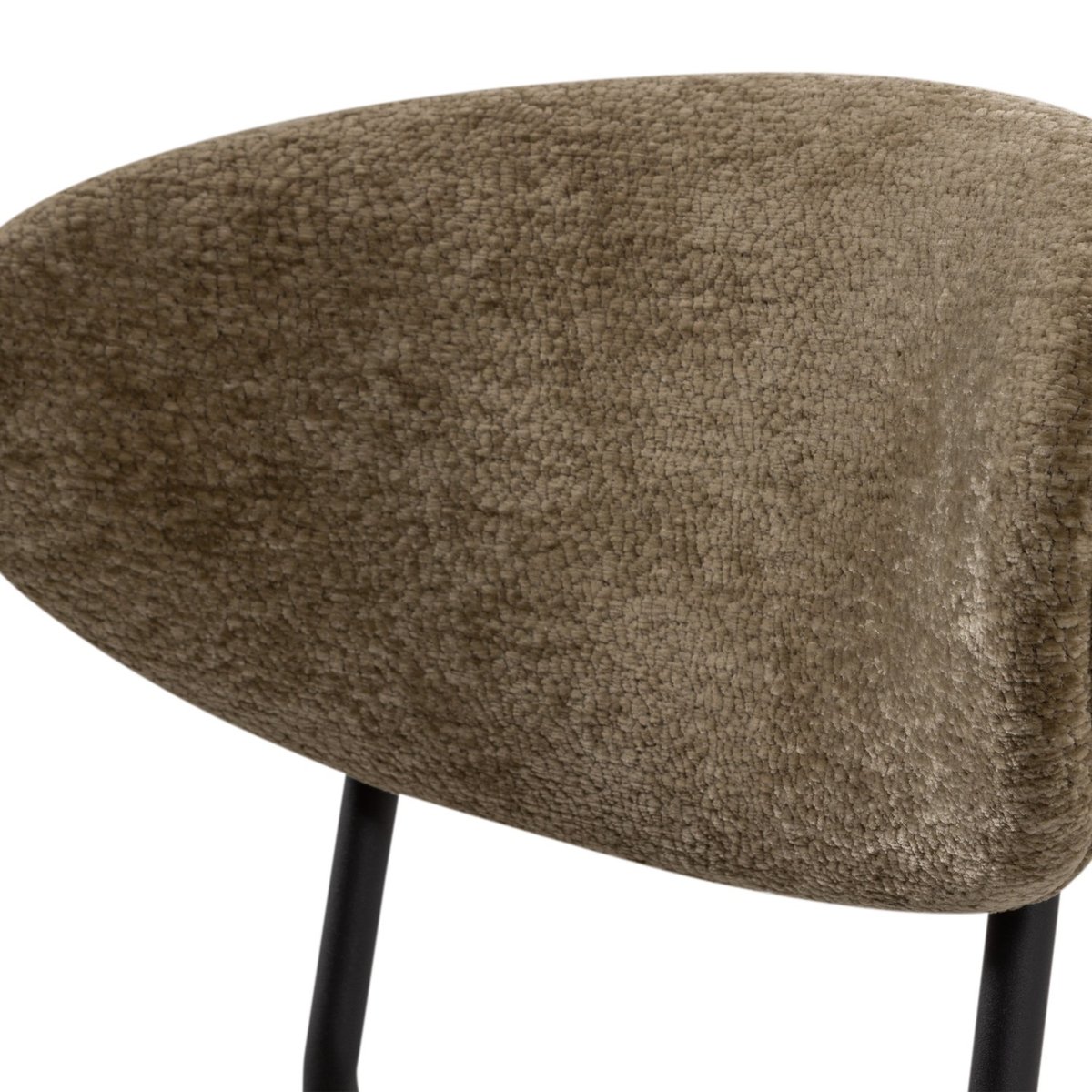 Lot de 2 fauteuils de table en chenille KJELD vert, WOOOD