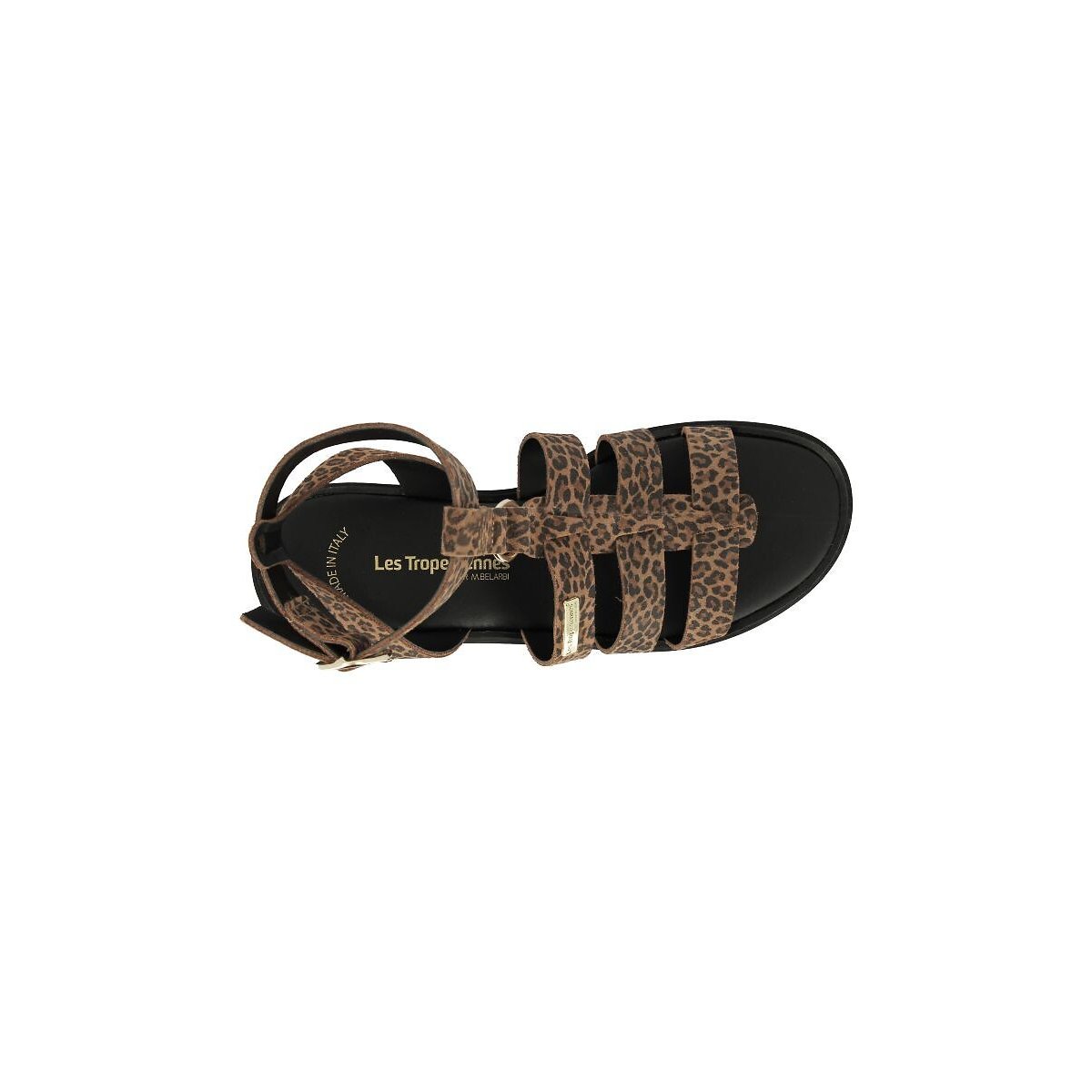 Toboleo Leather Sandals with Chunky Sole leopard print, LES TROPEZIENNES PAR M.BELARBI