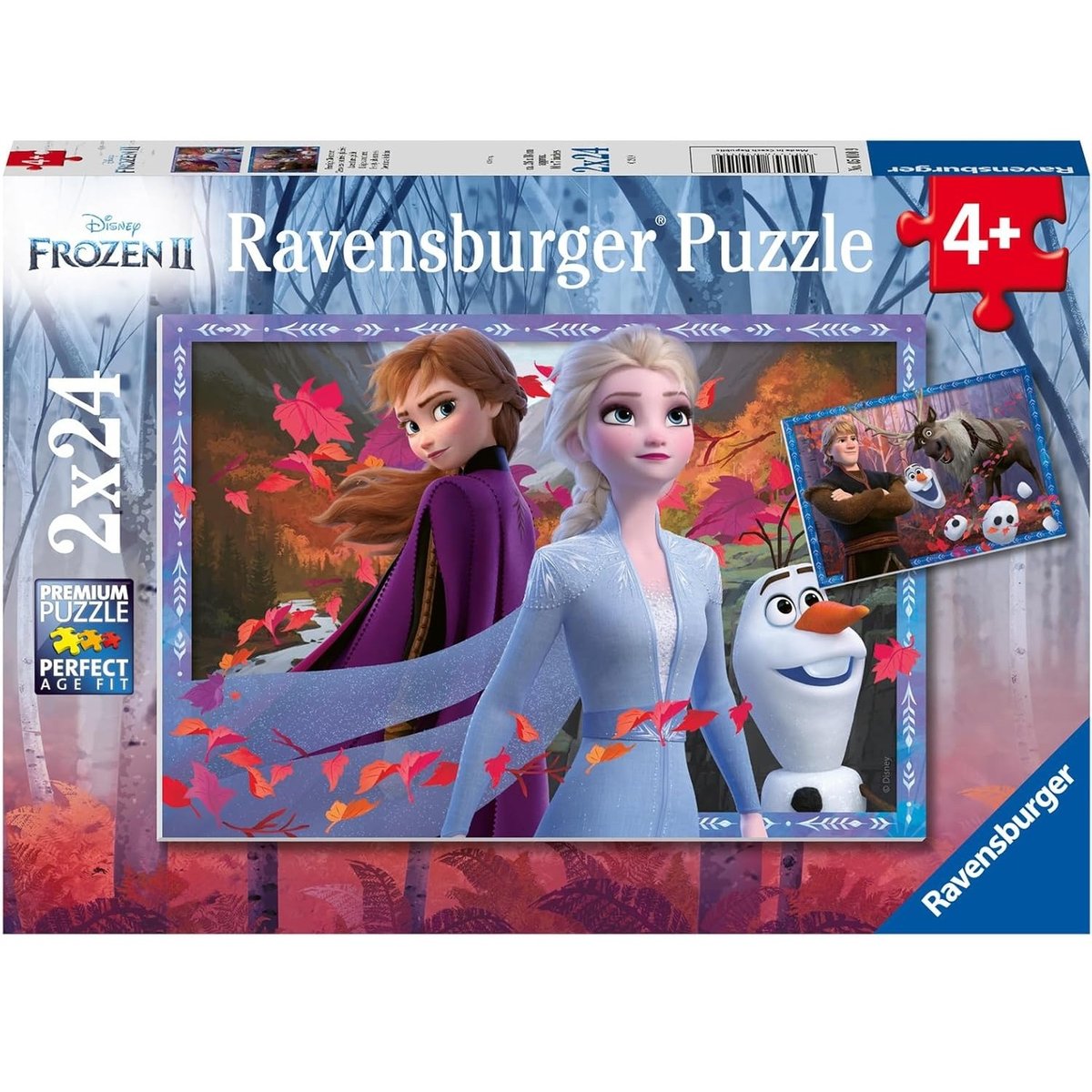 Puzzle Disney La Reine des Neiges 2x24 pcs bleu, RAVENSBURGER