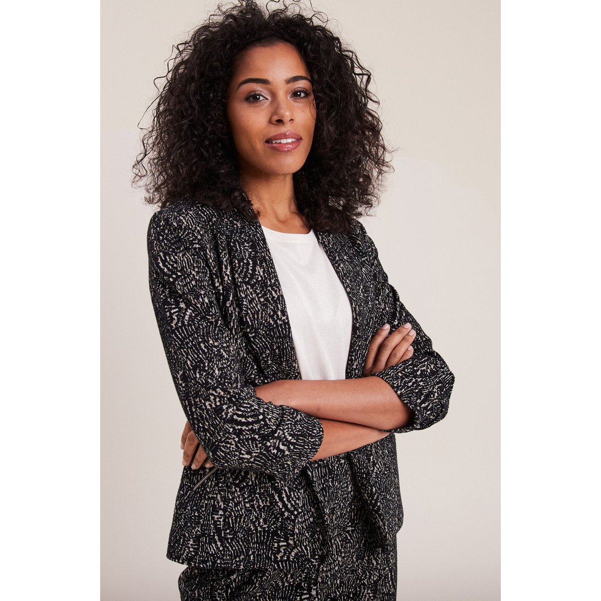 Veste tailleur manches 3/4 noir, BREAL