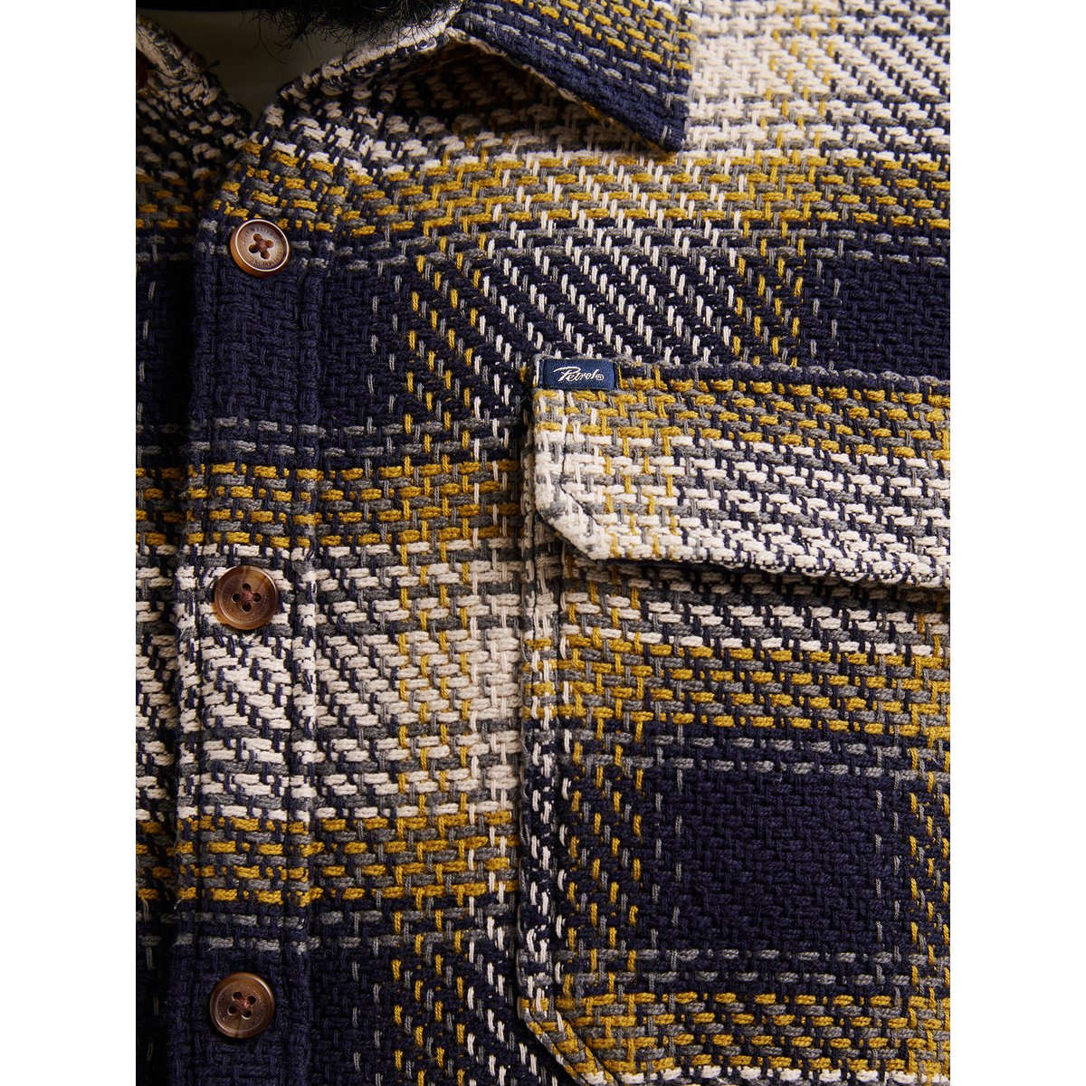 Chemise à carreaux manitowoc bleu royal navy, PETROL INDUSTRIES