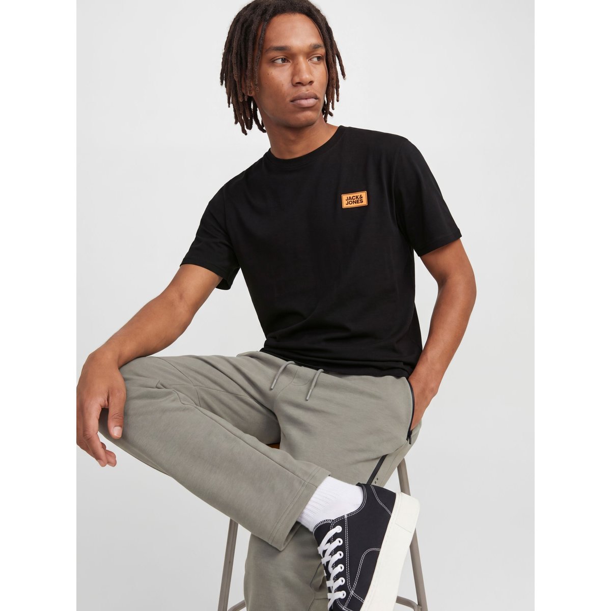 T-Shirt noire - black, JACK & JONES