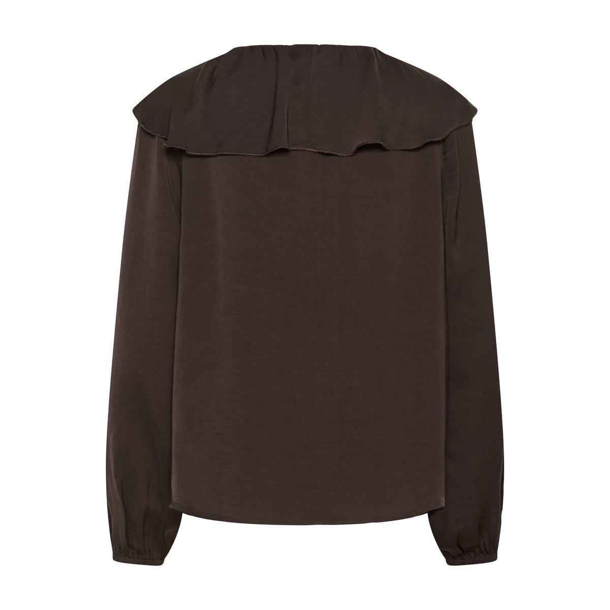 Blouse à manches longues marron java, CREAM