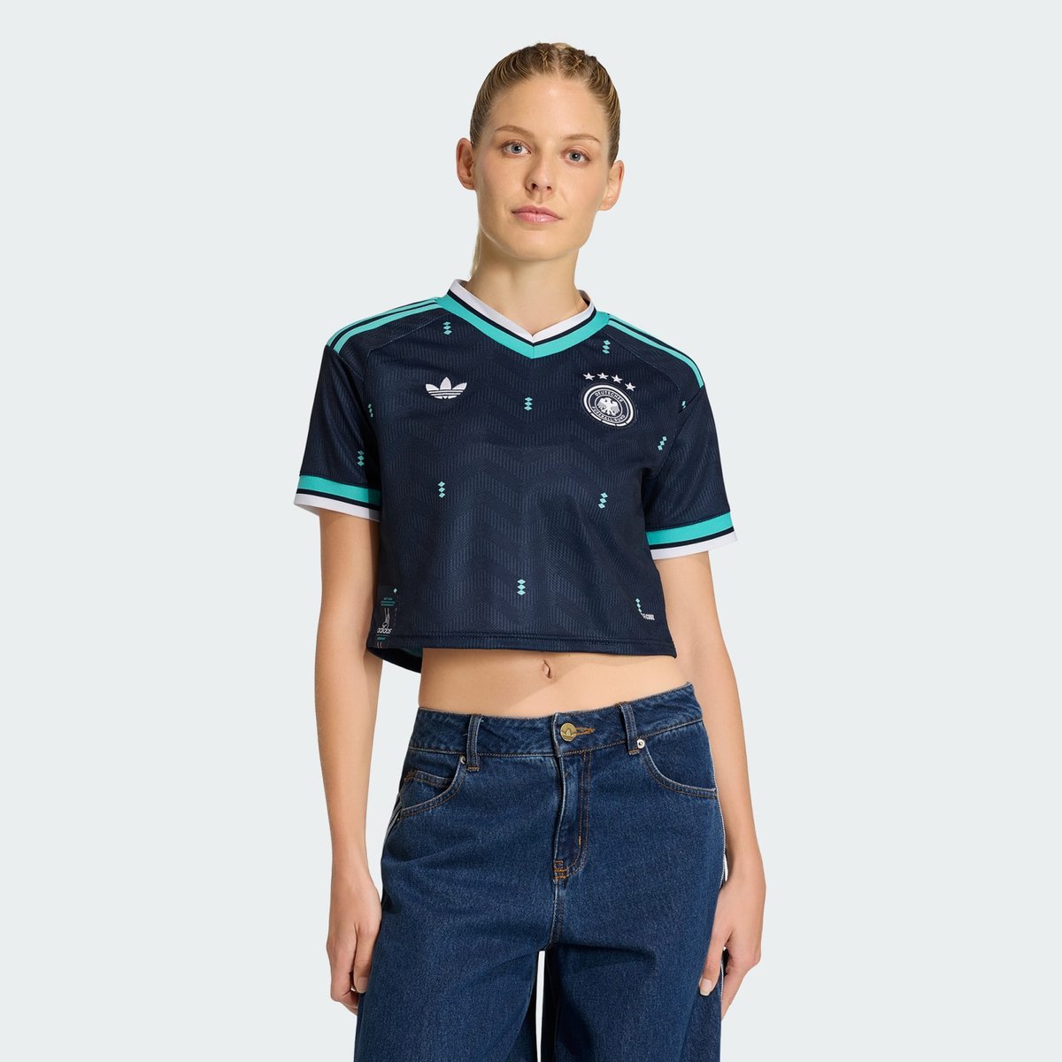 Maillot Cropped Extérieur Allemagne 26 Maillot Cropped Extérieur Allemagne 26 collegiate navy, adidas Performance