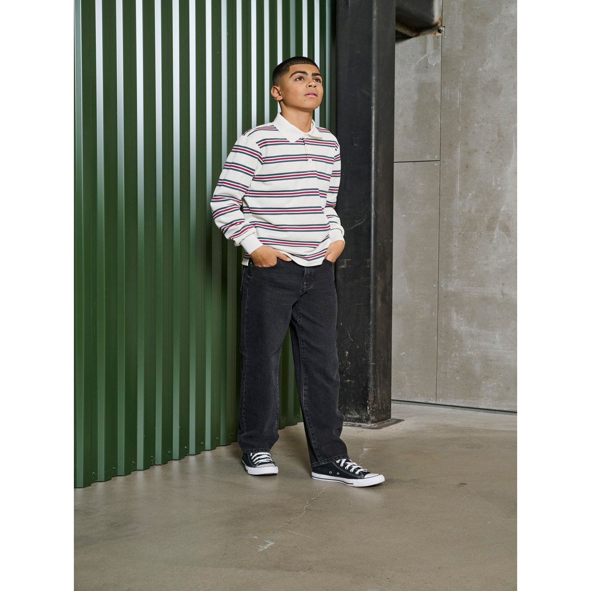 Jean À Coupe Ample washed black, ONLY & SONS JUNIOR