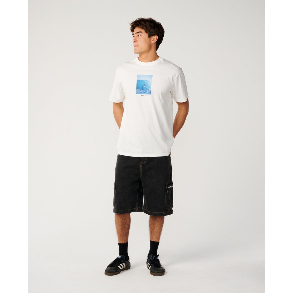 Short SEARCH SERIES DENIM 23"Cargo washed black, RIP CURL