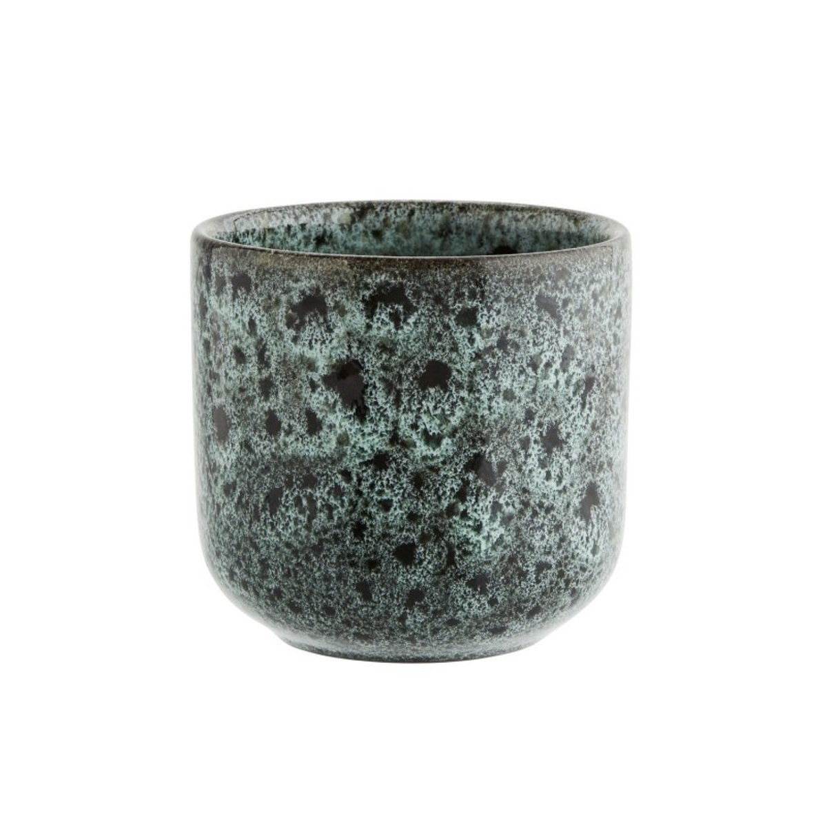 Tasse à café grès bleu turquoise, noir, MADAM STOLTZ