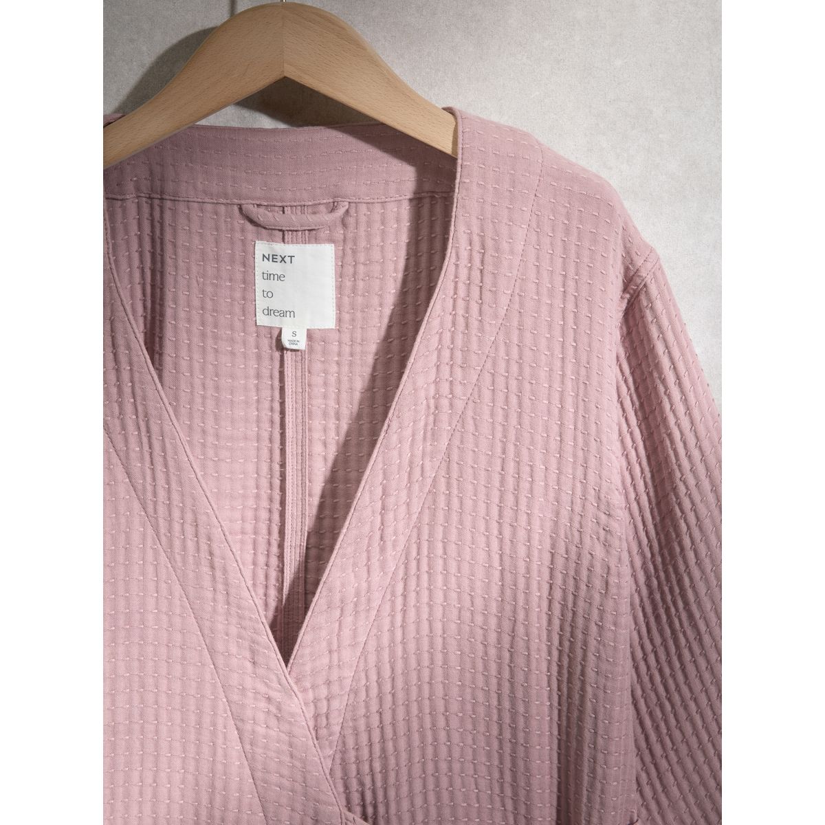 Robe de chambre léger en maille gaufrée avec liens rose mauve, NEXT
