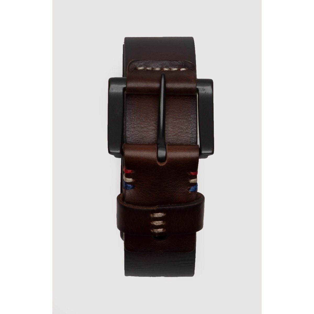 Ceinture en cuir marron acajou, JP1880