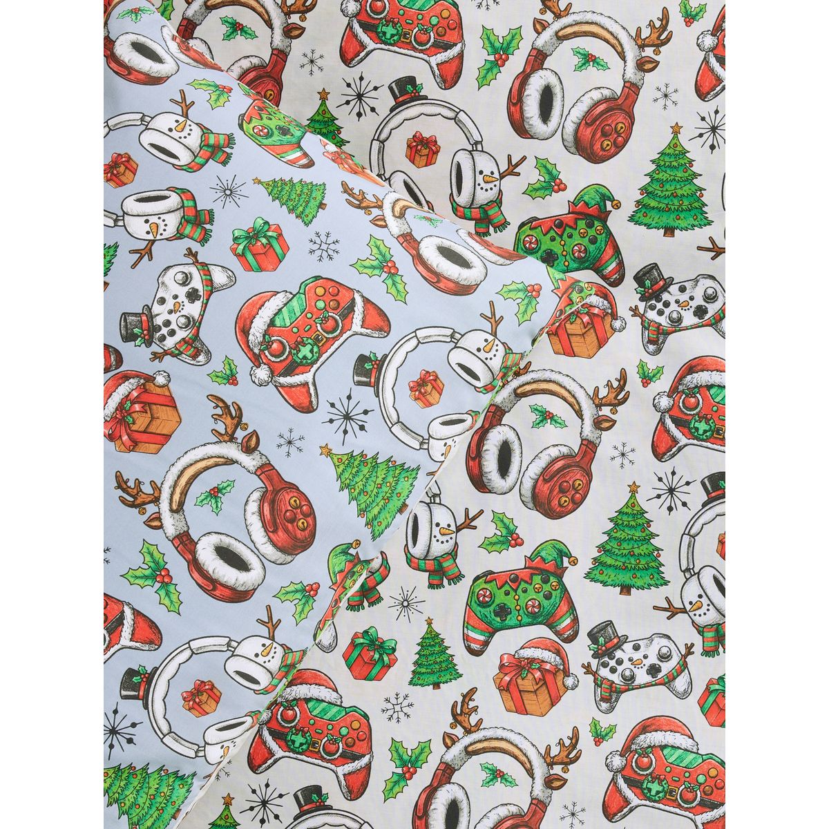 Housse de couette et taie d'oreiller noël joueur, NEXT
