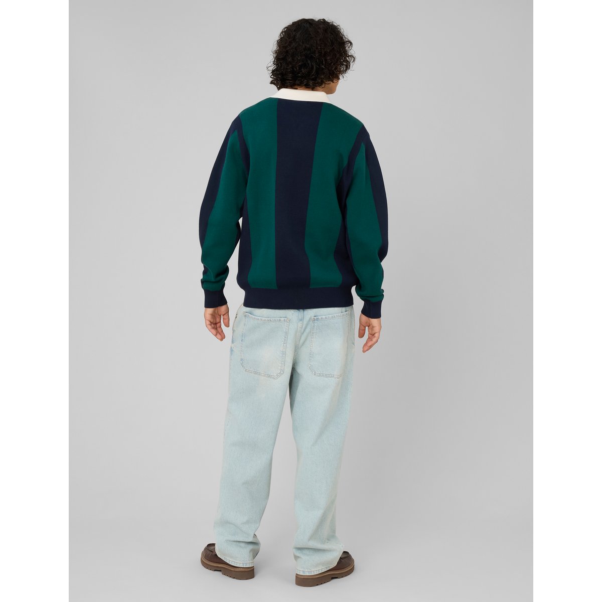 Pull col polo sport vert, BZB
