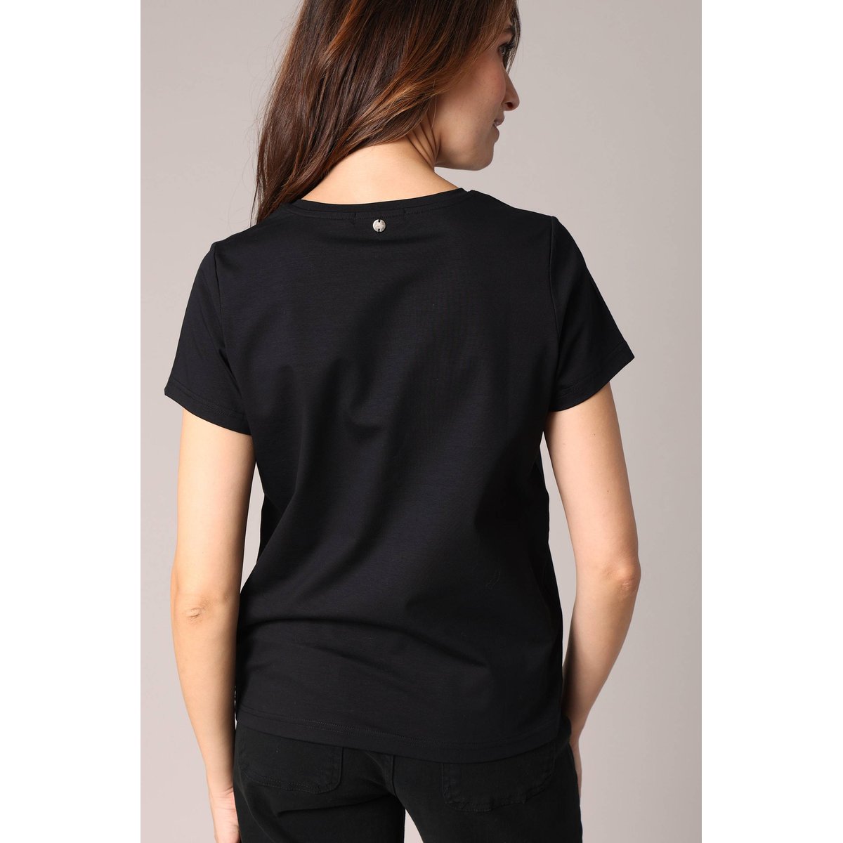T-shirt « wild » décoré de strass STRASSY noir, DEELUXE