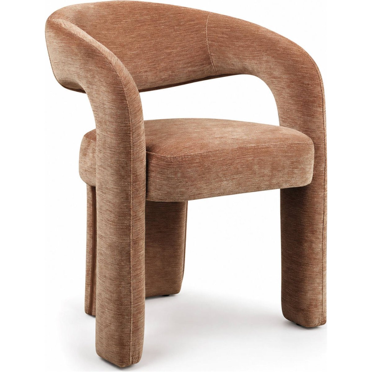 Chaise de salle à manger avec accoudoirs moka mousse, RECOLLECTION