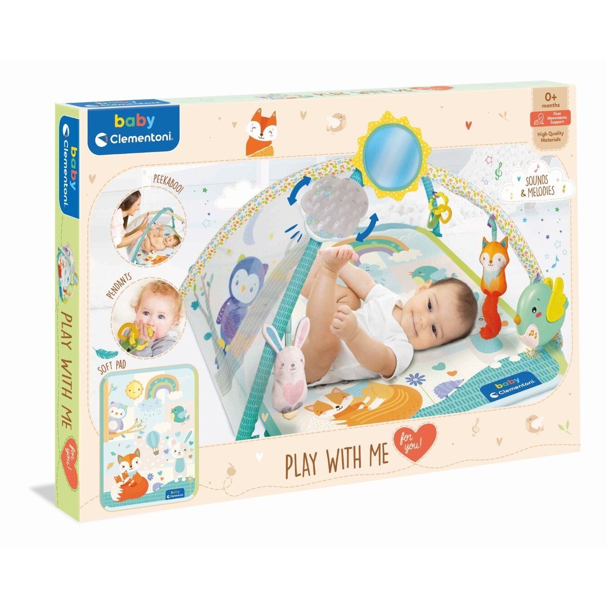 Tapis Play With Me - Clementoni multicolore, CLEMENTONI