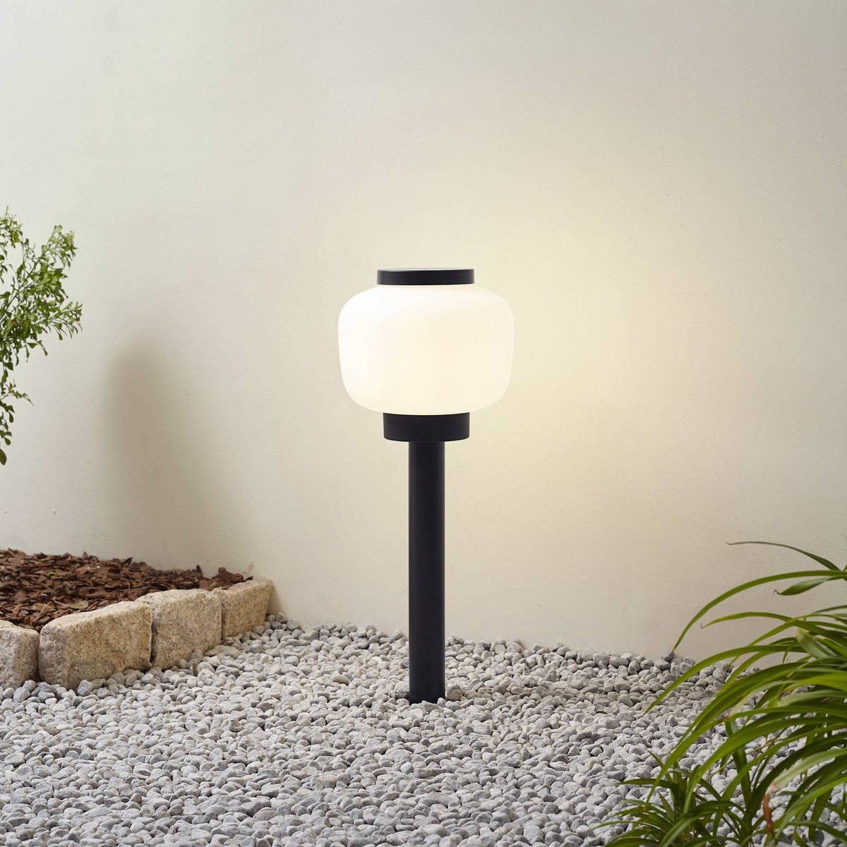Luminaire de terrasse en aluminium moderne noir, blanc, LINDBY