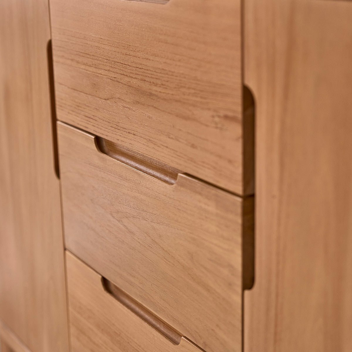 Meuble sous vasque en teck massif 140 cm GUSTAVE naturel, BERAH GETAH