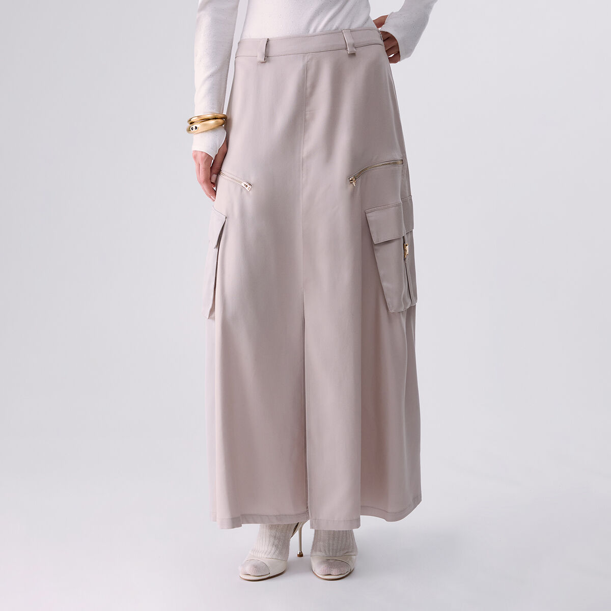 Jupe cargo longue blanc, LIU JO