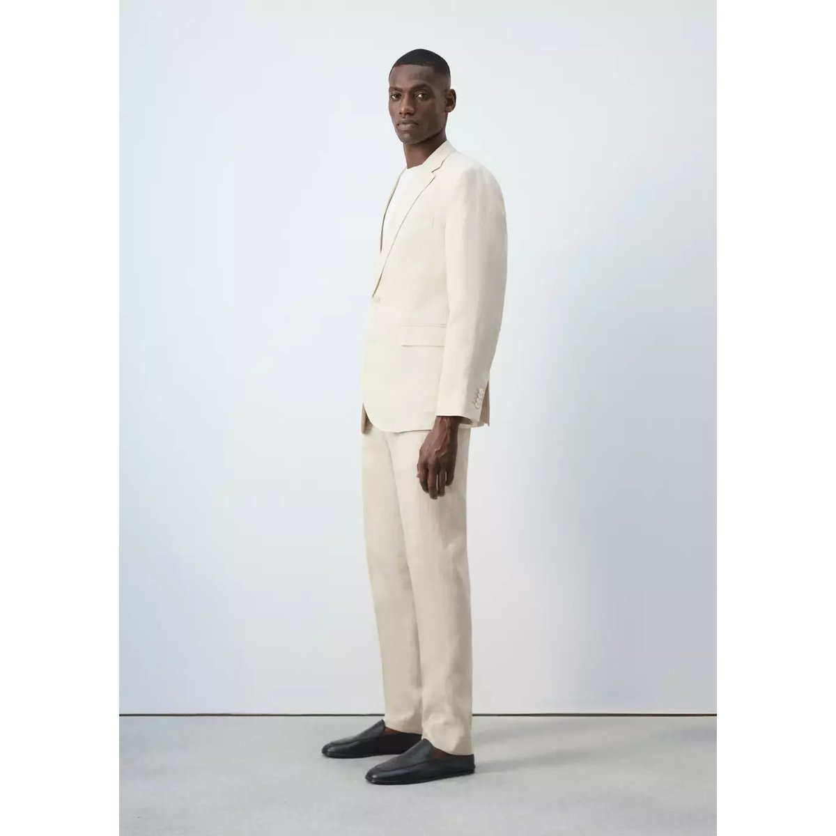 Veste costume Amalfi 100 % lin slim-fit écru, MANGO MAN