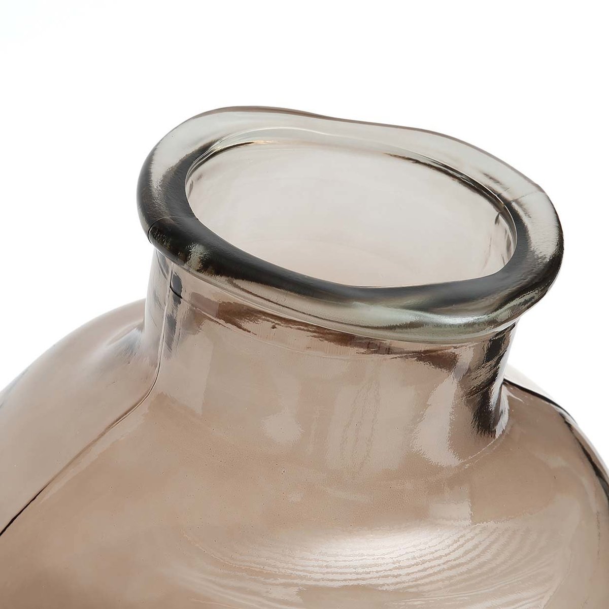 Le vase en verre recyclé YUGANG beige, BAZAR BIZAR