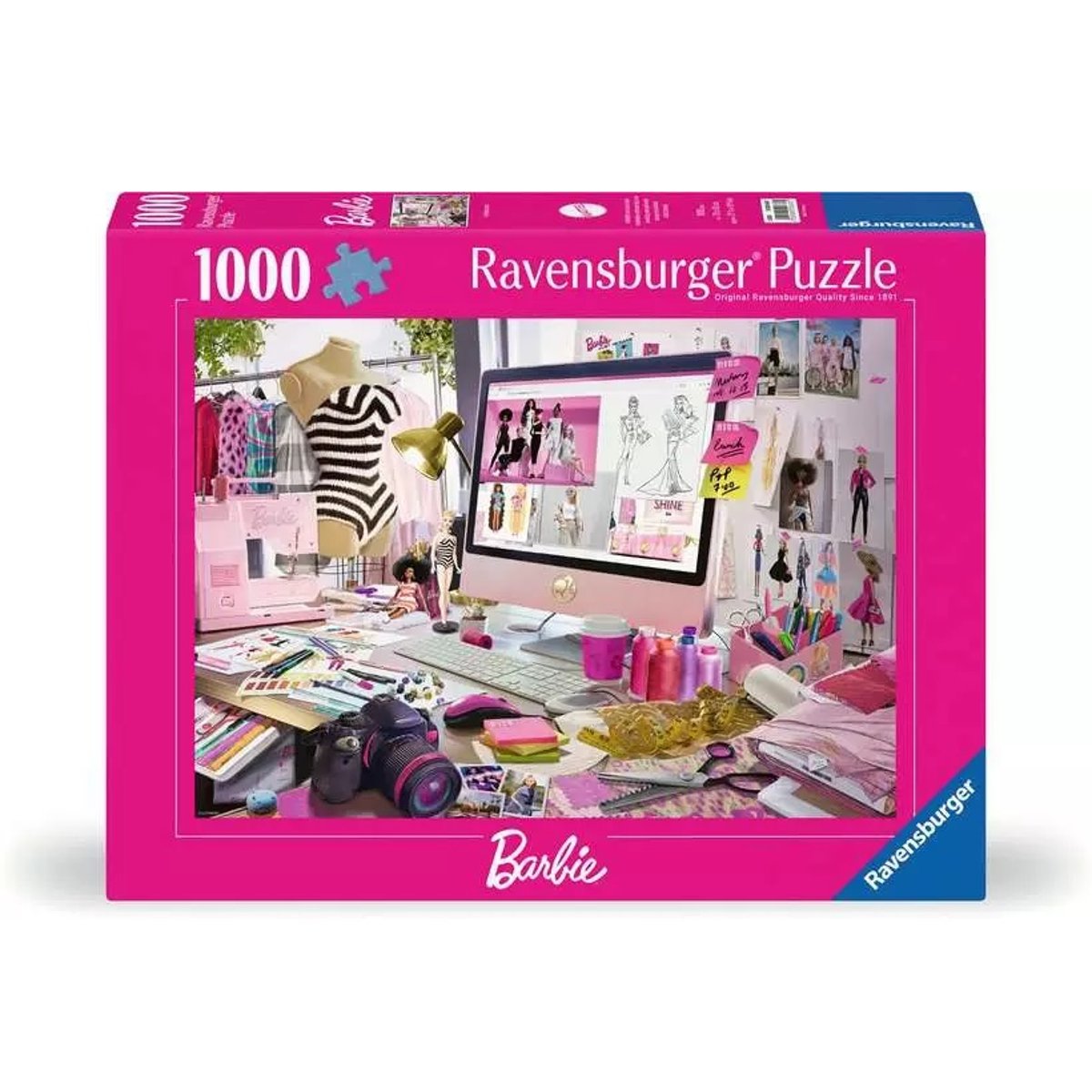 Puzzle Barbie Icône de la mode 1000 pcs rose, RAVENSBURGER