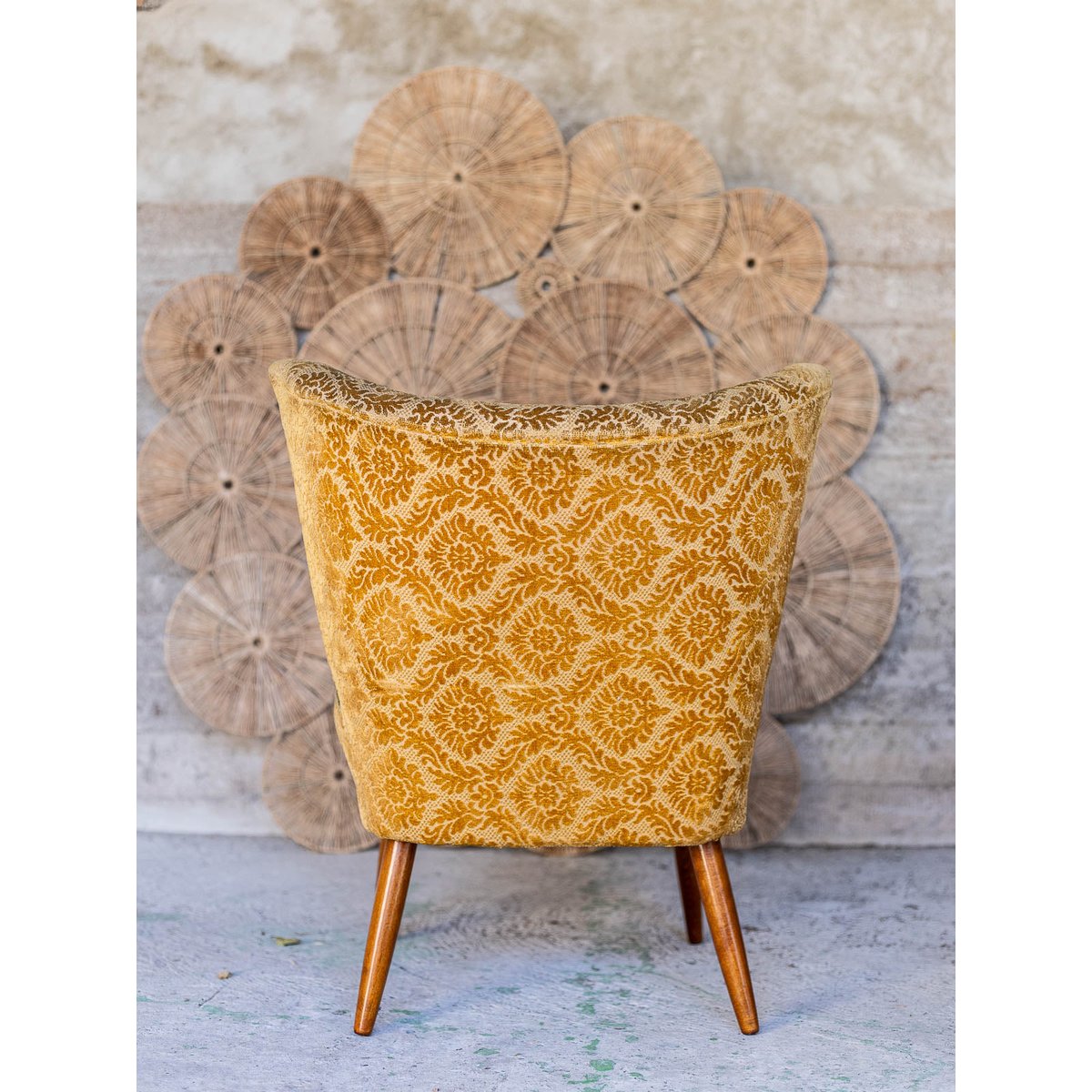 Paire de fauteuils jaune moutarde Jakob N°1385 - Bon état jaune, DEBONGOUT