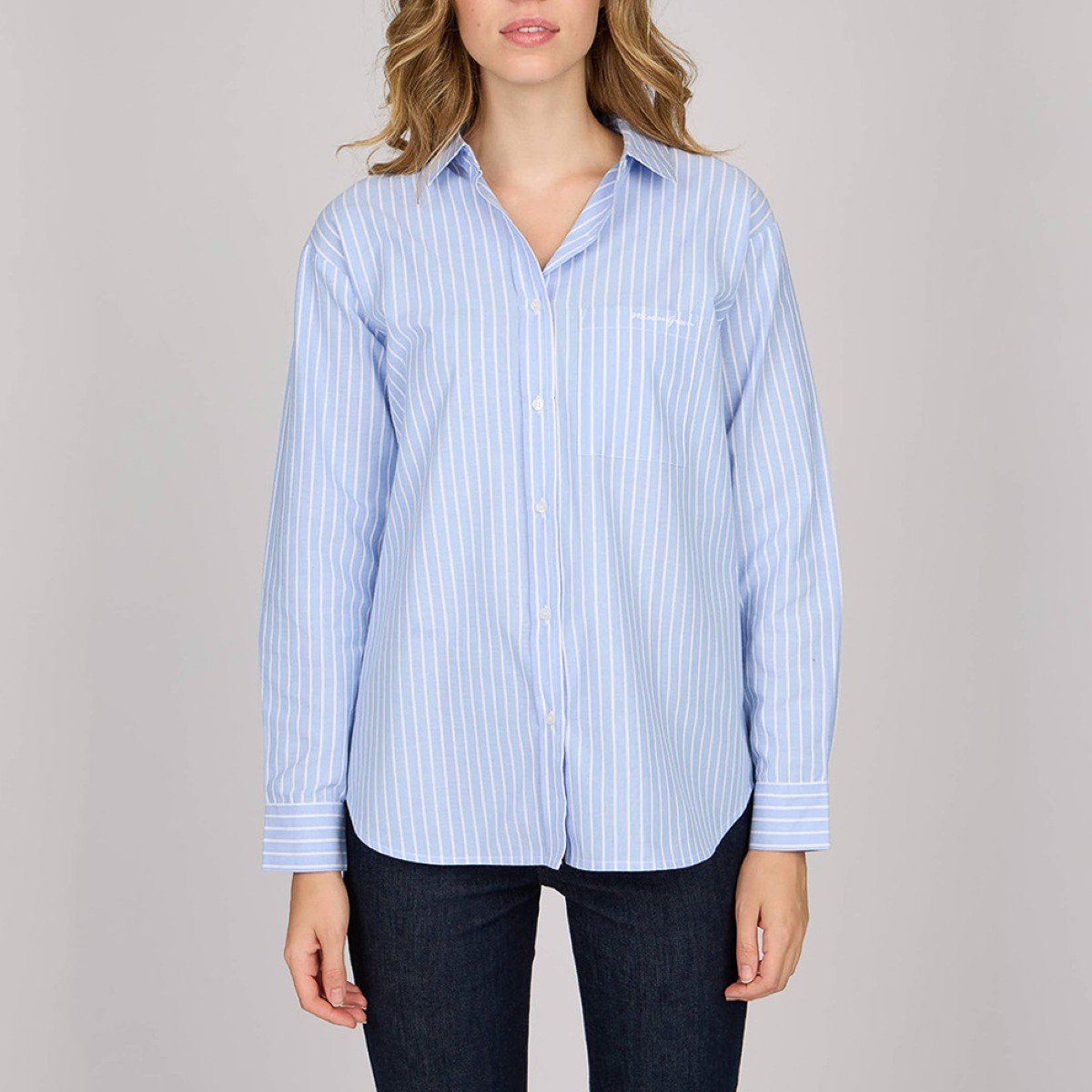 Chemise Cassie bleu ciel, MISE AU GREEN