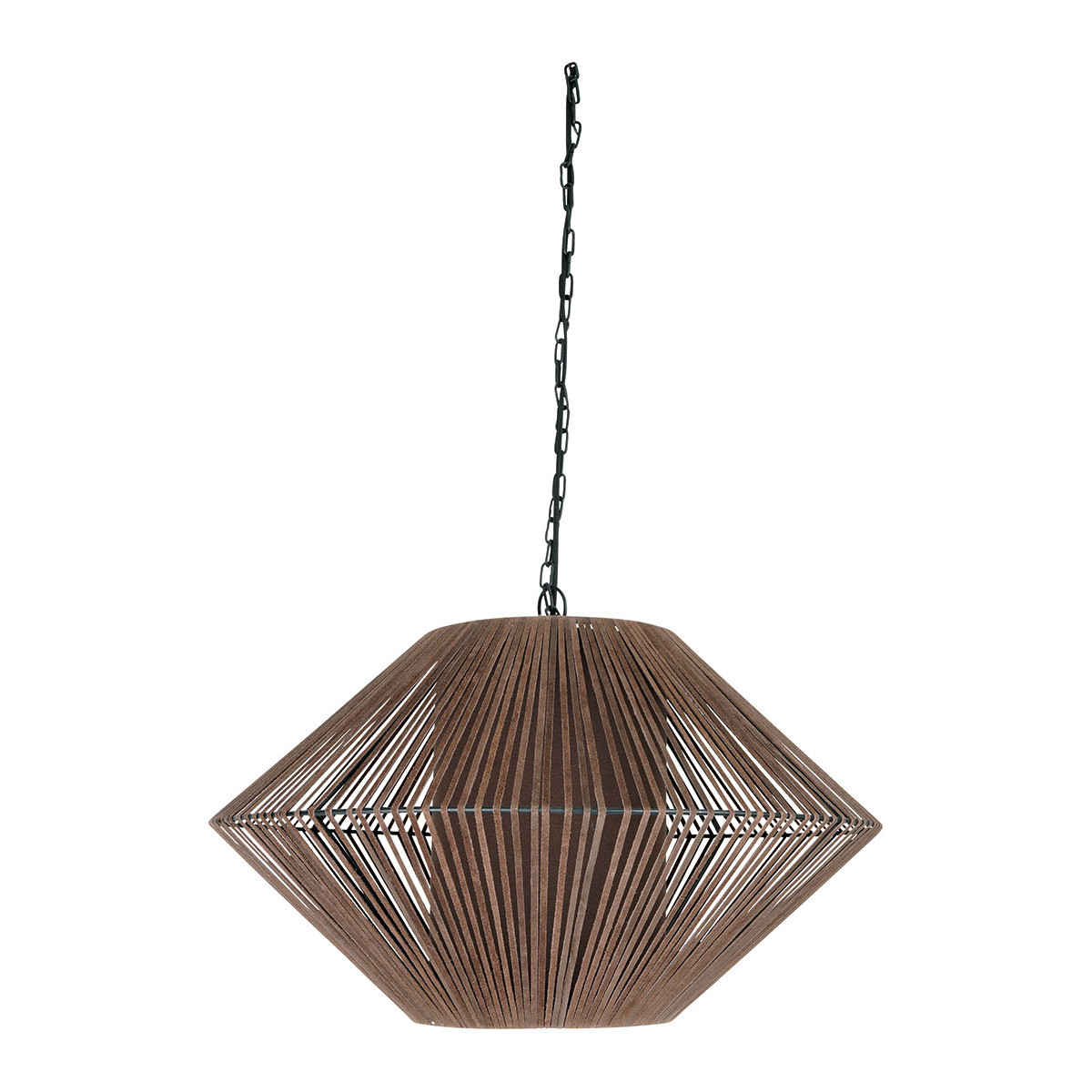 Suspension en cuir marron, BLANC D’IVOIRE