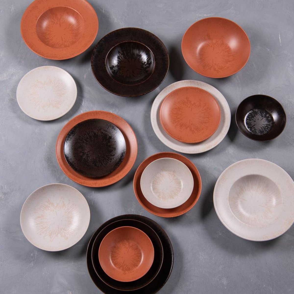 Assiette à dessert Onyx 21 cm (lot de 6) orange, TABLE PASSION