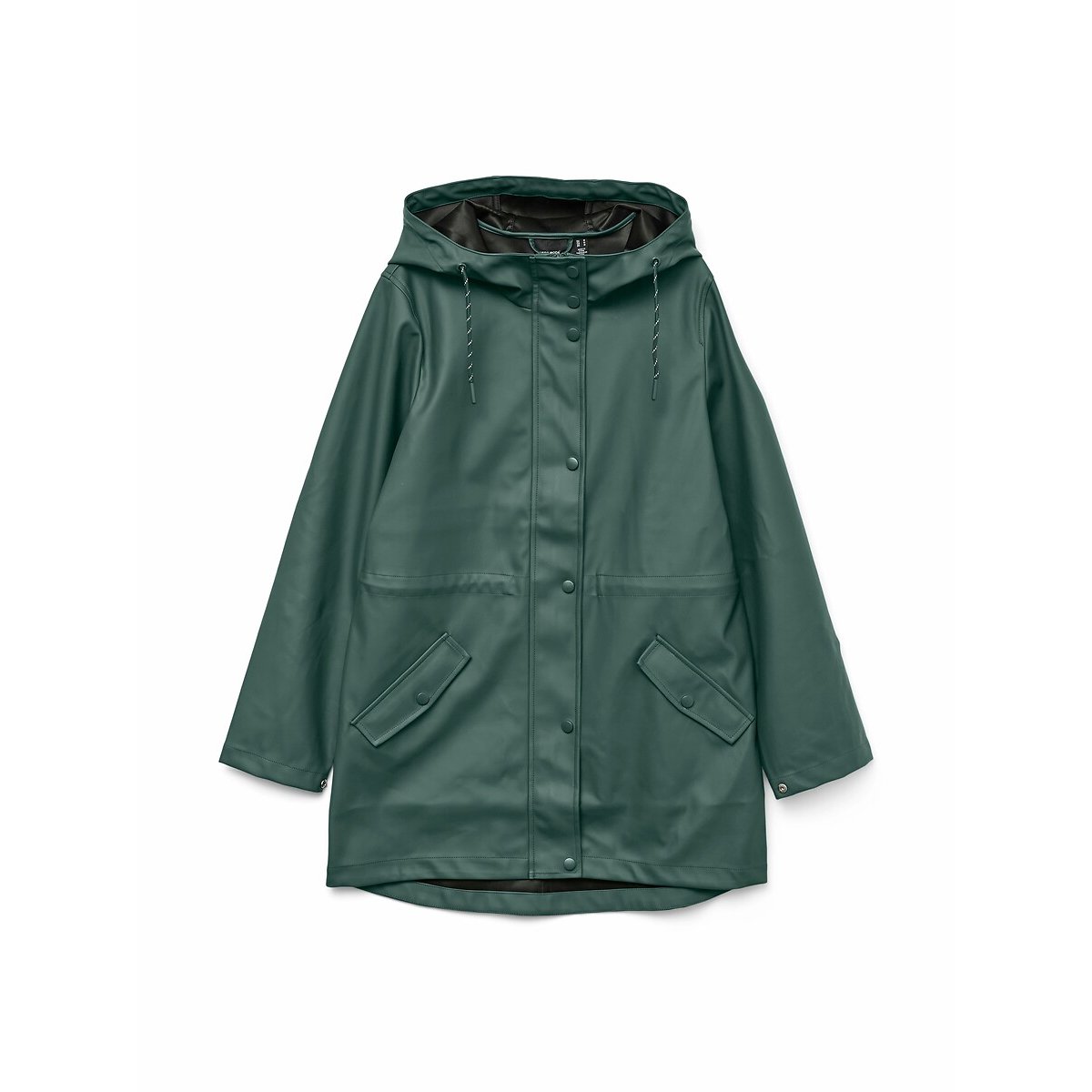 Impermeável com capuz, comprimento médio verde, VERO MODA