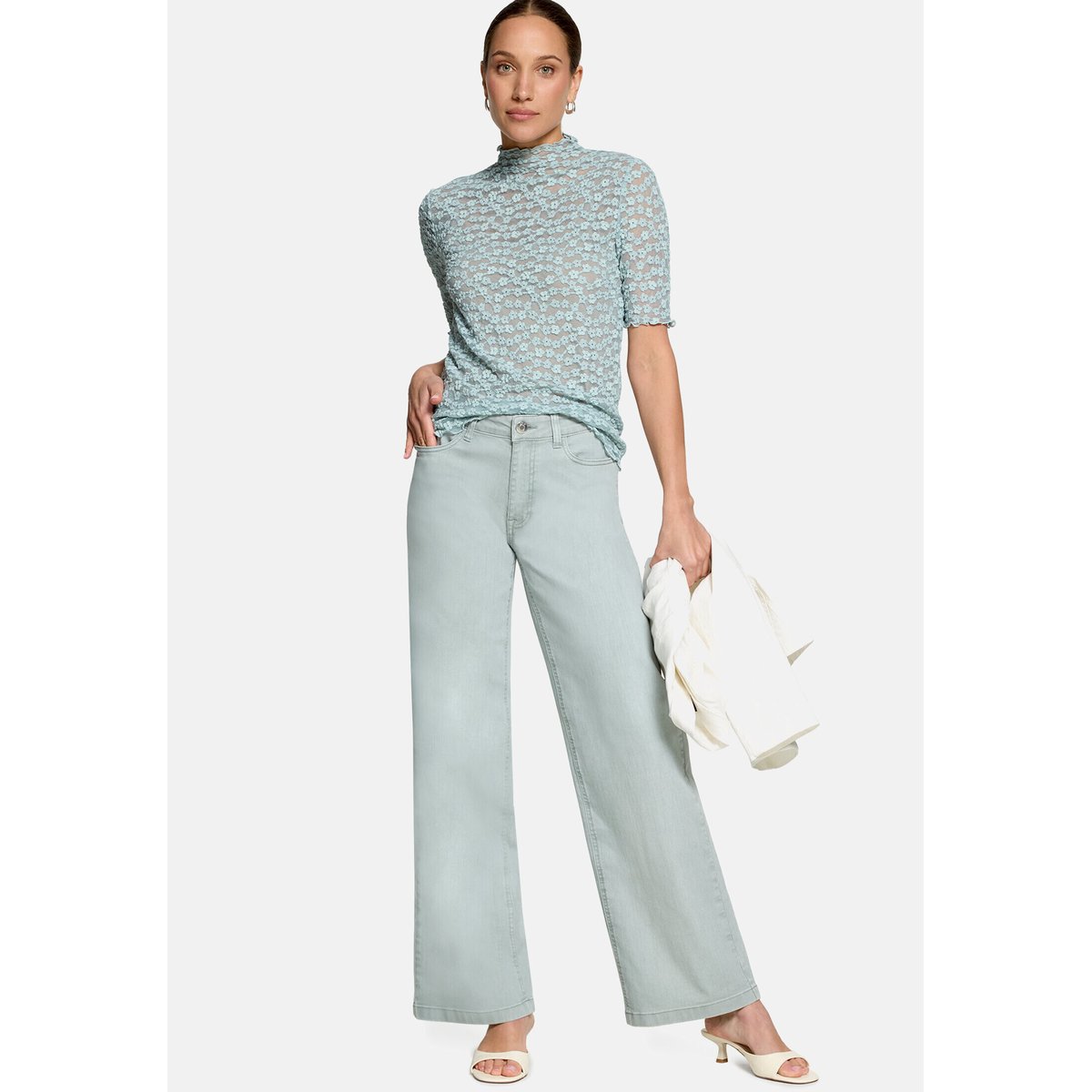 Jean modern fit à jambes larges silver blue, ZERO