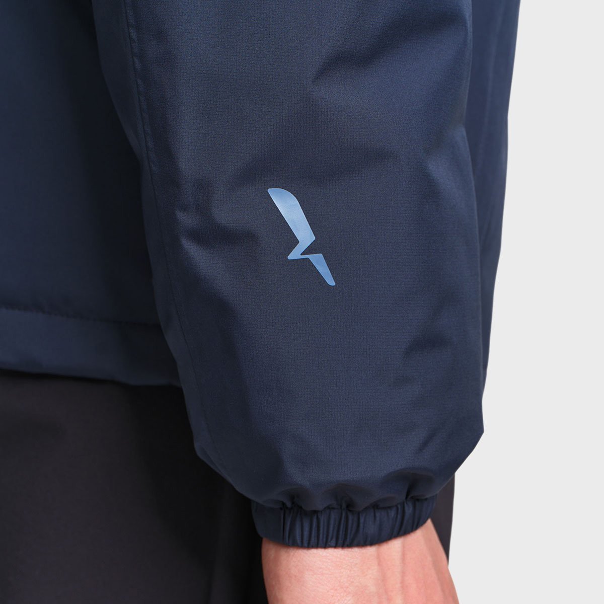 Veste imperméable matelassé capuche Rainpack Warm 70 bleu marine, AIGLE