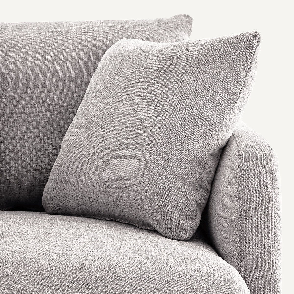 Demi-canapé 2 places en polyester et coton, MODERNISTE gris clair, EMMANUEL GALLINA X AM.PM