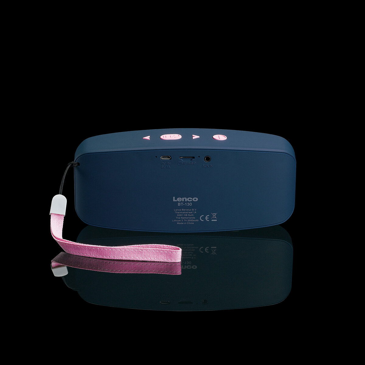 Coluna portátil com Bluetooth® rosa, da Lenco rosa, LENCO